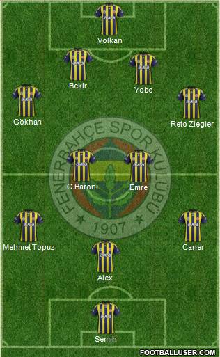 Fenerbahçe SK Formation 2012