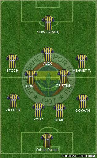 Fenerbahçe SK Formation 2012