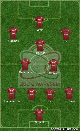 SV Zulte Waregem Formation 2012