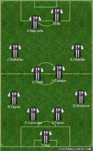 Newcastle United Formation 2012