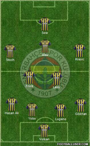 Fenerbahçe SK Formation 2012