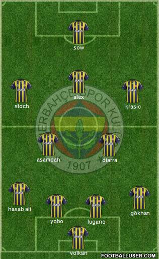 Fenerbahçe SK Formation 2012