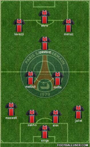 Paris Saint-Germain Formation 2012