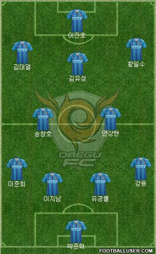 Daegu FC Formation 2012