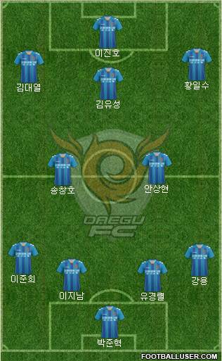Daegu FC Formation 2012