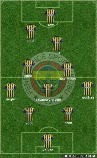 Fenerbahçe SK Formation 2012