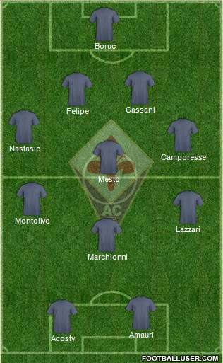 Fiorentina Formation 2012
