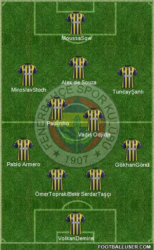 Fenerbahçe SK Formation 2012