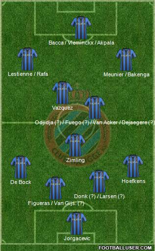 Club Brugge KV Formation 2012