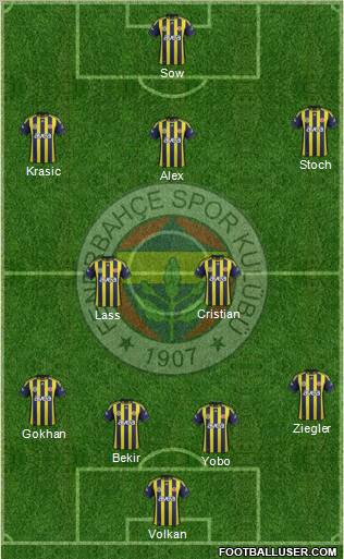 Fenerbahçe SK Formation 2012