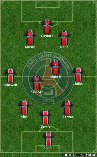 Paris Saint-Germain Formation 2012