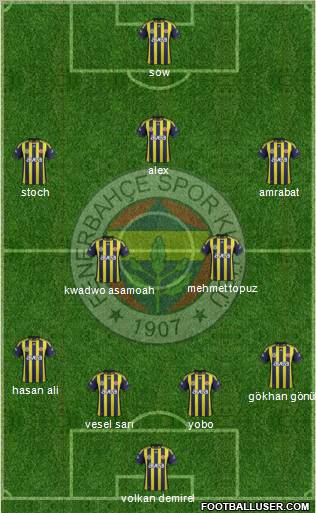 Fenerbahçe SK Formation 2012