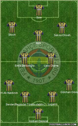 Fenerbahçe SK Formation 2012