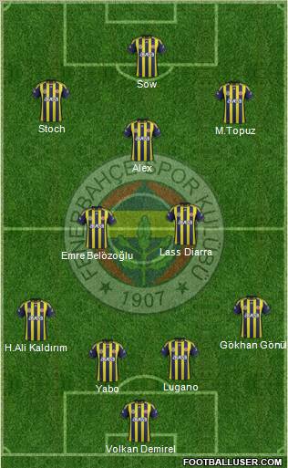 Fenerbahçe SK Formation 2012