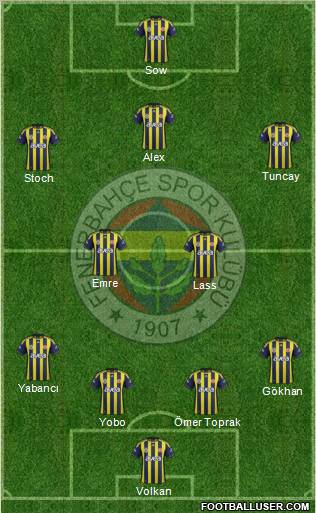 Fenerbahçe SK Formation 2012