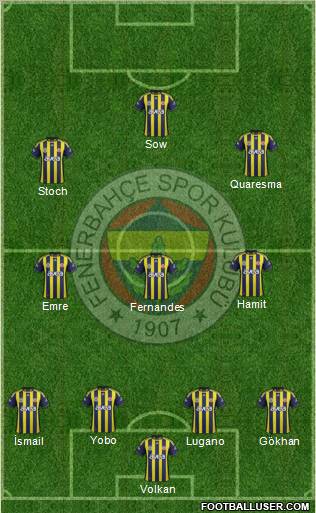 Fenerbahçe SK Formation 2012