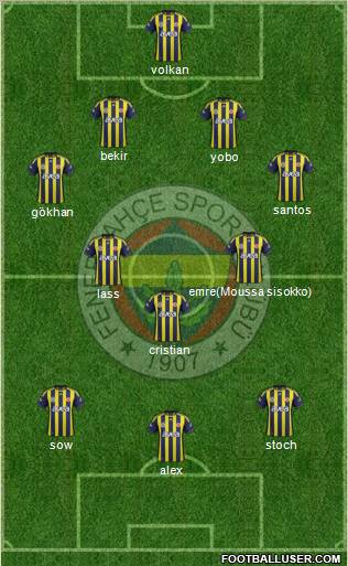 Fenerbahçe SK Formation 2012