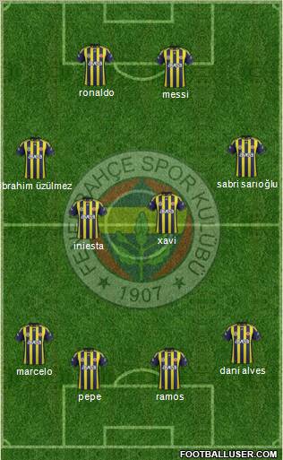 Fenerbahçe SK Formation 2012