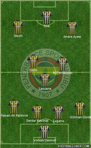Fenerbahçe SK Formation 2012