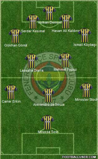 Fenerbahçe SK Formation 2012