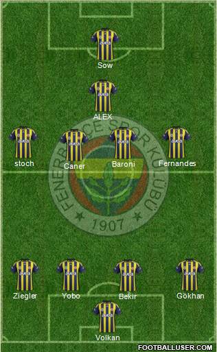 Fenerbahçe SK Formation 2012
