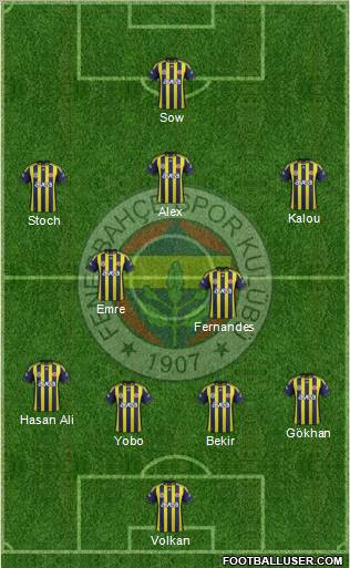 Fenerbahçe SK Formation 2012