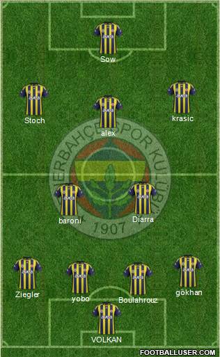 Fenerbahçe SK Formation 2012
