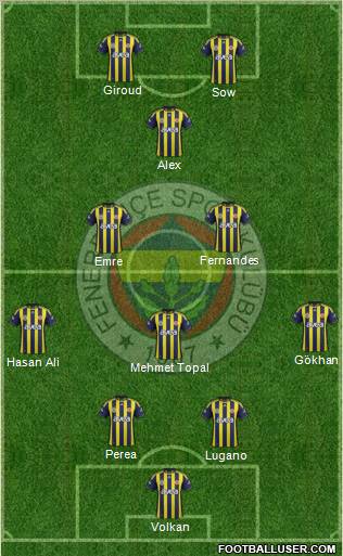 Fenerbahçe SK Formation 2012