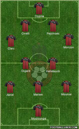 OGC Nice Côte d'Azur Formation 2012