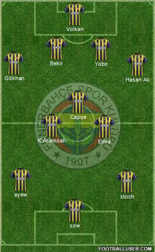 Fenerbahçe SK Formation 2012