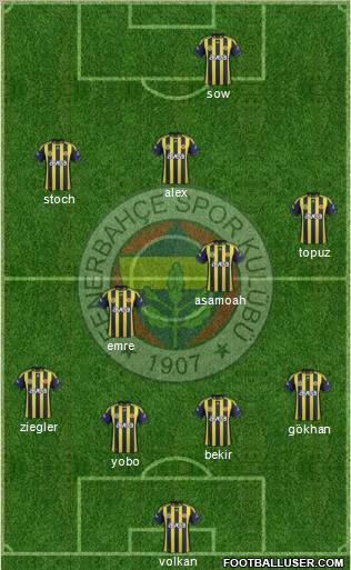Fenerbahçe SK Formation 2012