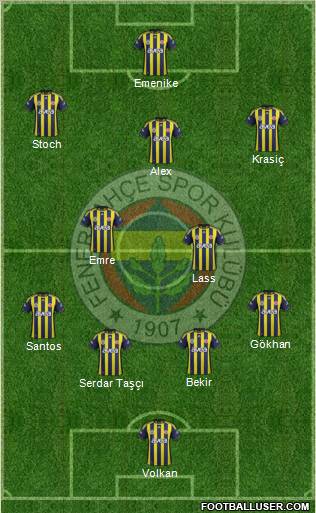 Fenerbahçe SK Formation 2012