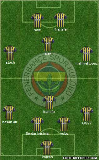 Fenerbahçe SK Formation 2012