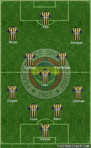 Fenerbahçe SK Formation 2012