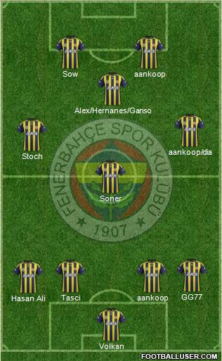 Fenerbahçe SK Formation 2012