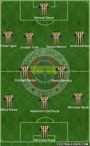 Fenerbahçe SK Formation 2012