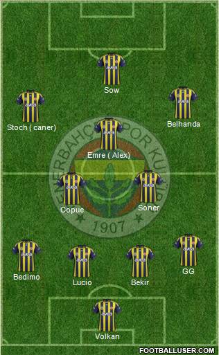 Fenerbahçe SK Formation 2012