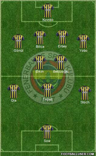 Fenerbahçe SK Formation 2012