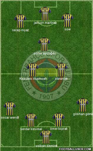 Fenerbahçe SK Formation 2012