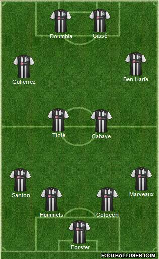 Newcastle United Formation 2012