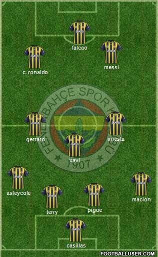 Fenerbahçe SK Formation 2012