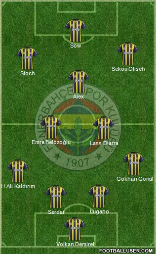 Fenerbahçe SK Formation 2012