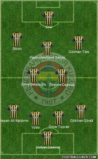 Fenerbahçe SK Formation 2012
