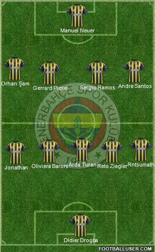 Fenerbahçe SK Formation 2012