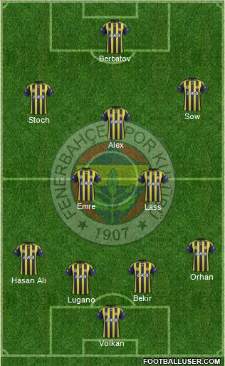 Fenerbahçe SK Formation 2012