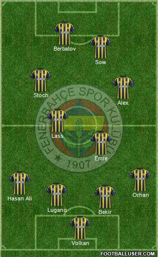 Fenerbahçe SK Formation 2012