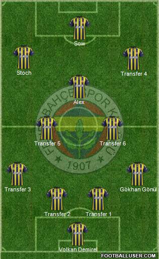 Fenerbahçe SK Formation 2012