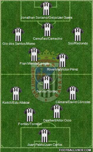 C.D. Badajoz S.A.D. Formation 2012