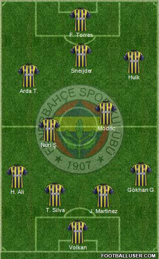 Fenerbahçe SK Formation 2012