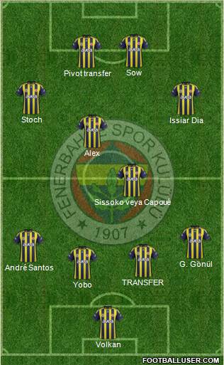 Fenerbahçe SK Formation 2012